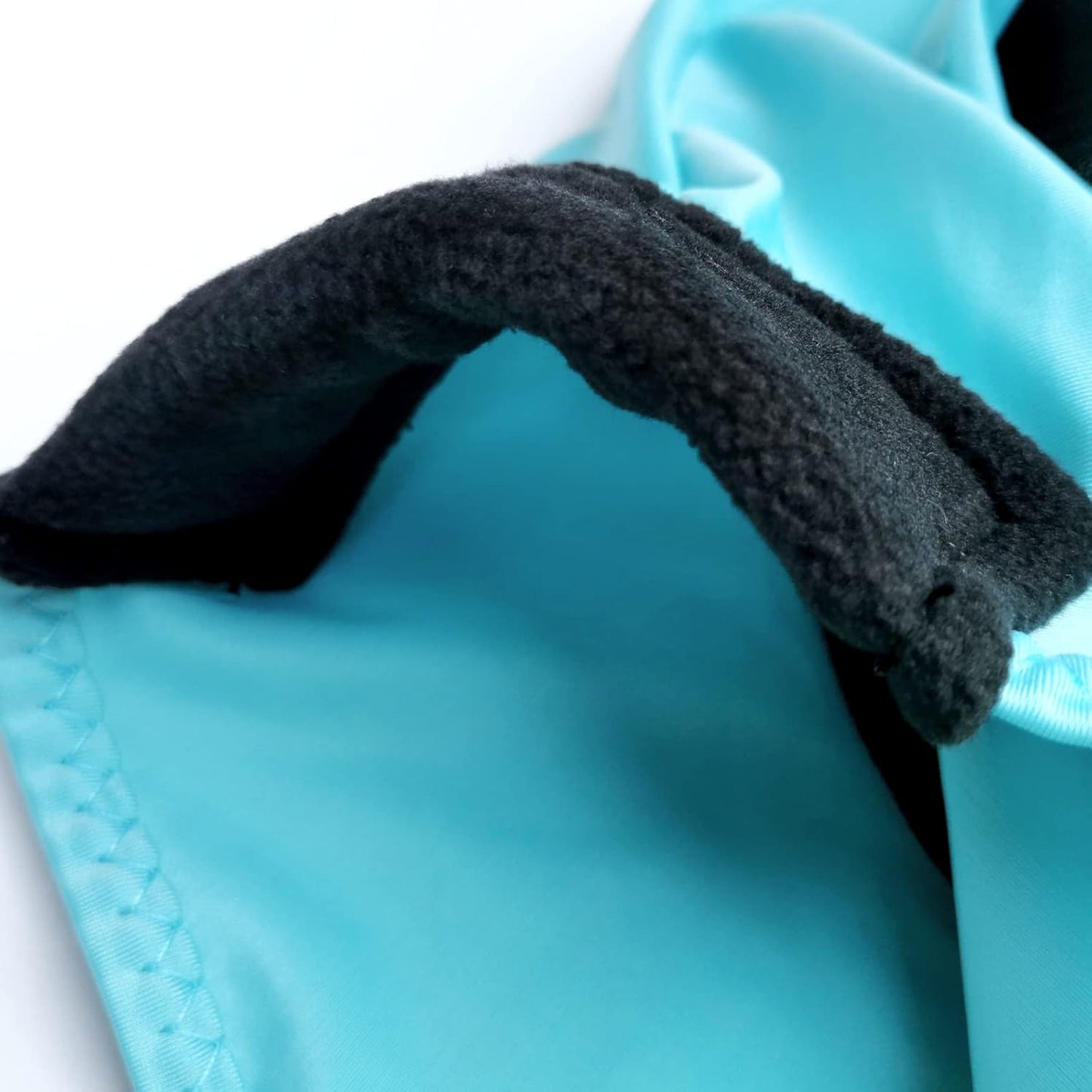 Horse Fly Mask with Ears - Large Eye Space for Full Vision, Breathable Stretch Comfort Fit, UV Protection, Forelock Opening, Easy Pull-On Paleblue Full