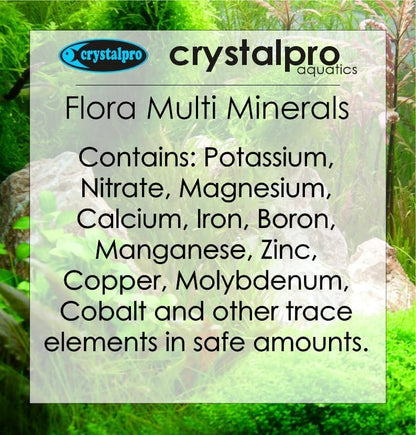 Flora Multi Minerals All in One Aquarium Plant Fertilizer - for Fast Growing Healthy Plants - Plant Food for Root and Leaf Growth- Safe for All Freshwater Livings 4.2 Oz