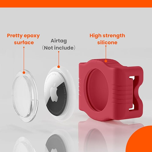 Waterproof AirTag Dog Collar Holder for Apple AirTag QR Code