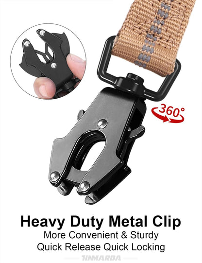 Dog Leashes for Medium Large Dogs Heavy Duty, 4-6FT Shock Absorbing No Pull Dog Leash with Advanced Easy Metal Clip, 2 Comfortable Padded Handles (Coyote Brown)