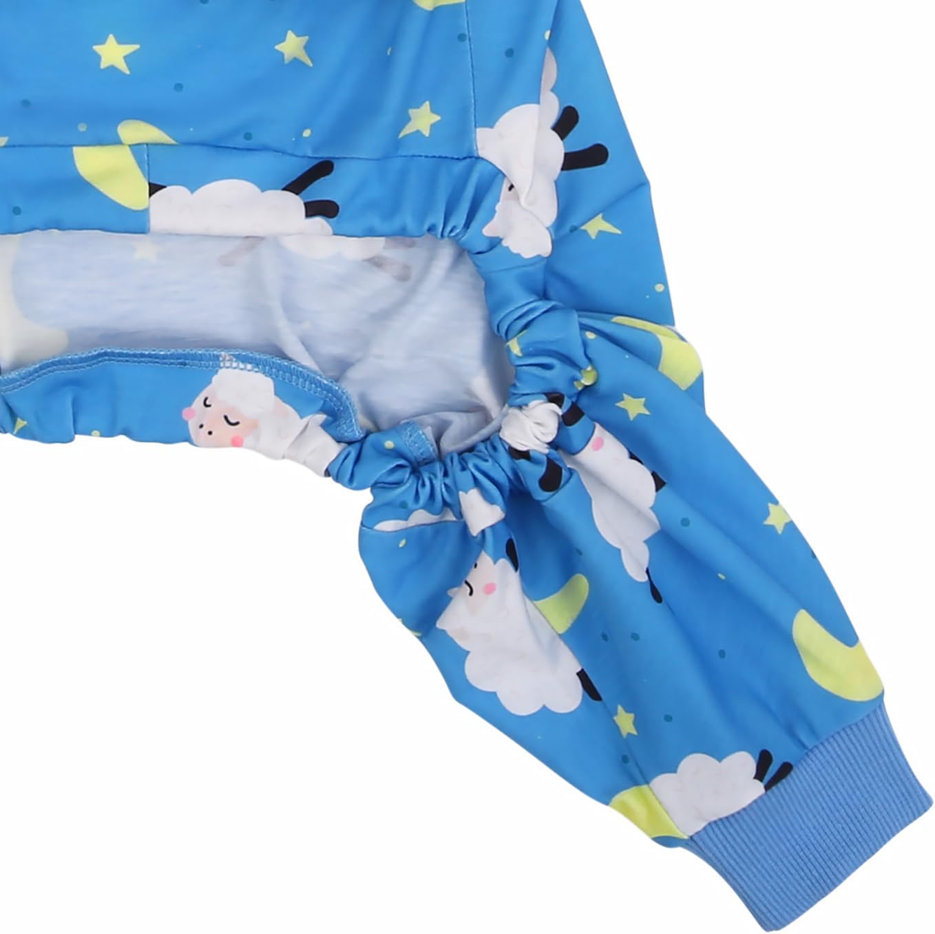 HDE Dog Pajamas One Piece Jammies Jumpsuit Pet Clothes Outfit Stretchy Lightweight Comfy Shirt Pjs for M-3XL Dogs Counting Sheep - XL