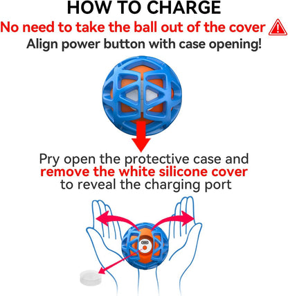 seagi Interactive Dog Toys – Durable Automatic Bouncing & Vibrating Interactive Dog Ball for Smart Play, Motion-Activated Moving Dog Toy for Small/Medium/Large Dogs,USB Rechargeable (Orange)