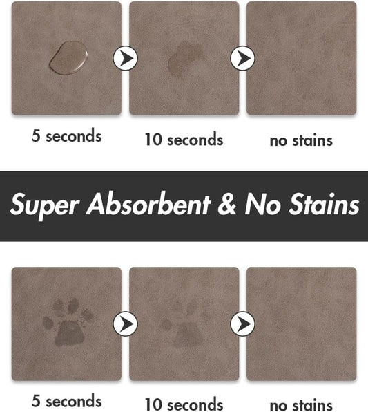Absorbent Dog Water Mat for Food and Bowl - Quick Dry Pet Feeding Mat, No Stains, Accessories for Messy Drinkers