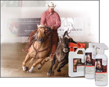 UltraCruz Equine Foaming Horse Shampoo with Travel Applicator, Conditioner and Show Polish Spray Bundle, 32 oz Each
