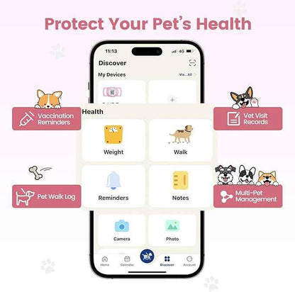for AirTag Dog Collar Holder, Smart QR Code for Air Tag Holder Cats and Dogs, for AirTag Protective Cases - Scan Alert, Instant Location, Pet Online Profile, Contacts Info (1 Pack, Pink)