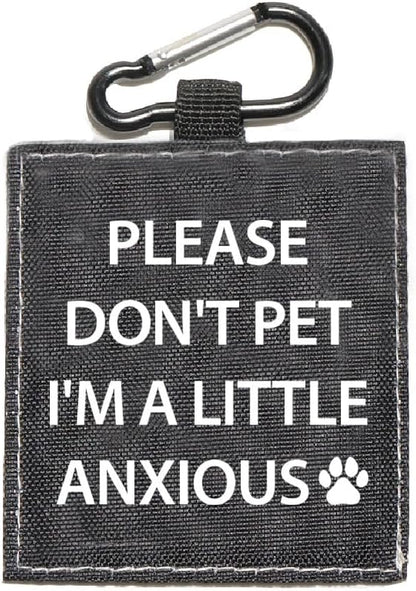 Funny Dog Leash Sleeve Please Don't Pet I'm a Little Anxious Pet Leash Wrap Wrap Alert Hanging ID Patch Tag (Little Anxious-Tag)