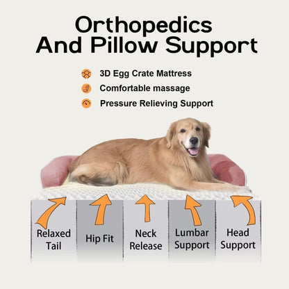 Small Dog Bed Orthopedic Washable Cat Bed Memory Foam Couch Sofa Comfy Pet Beds with Waterproof Removable Cover & Non-Slip Bottom