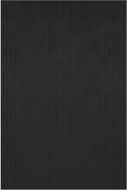 Indoor/Outdoor Hose-Wash Lines Design Non-Slip Rubber 2x3 Modern Entryway Mat for Entryway, Patio, Backyard, Garage, 20" x 39", Black