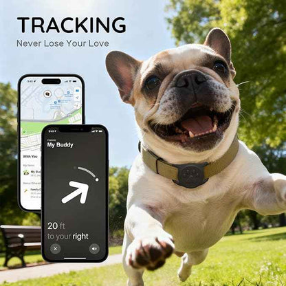 for Airtag Dog Collar Holder, Dog Airtag Holder Waterproof, Lightweight & Soft Silicone Air Tag Case for Pet Collars, Works with Multiple Tracker Tag Products (Black1, 1 Pack)