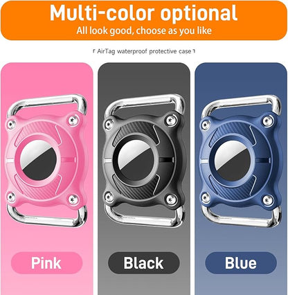 IPURLAR for Airtag | Dog Airtag Holder | Waterproof - Airtag Dog Collar Holder with Removable Metal Loop, Light Weight fit Width1.2in/ Thick0.18in Airtag Collar Holder/Deep Blue