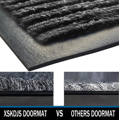 Door Floor Mat Commercial Grade Large Size 3' x 10'Heavy Duty Tough Entry Collection Slip Skid Entrance Mat with Rubber Backing Low Profile and Easy to Clean Indoor Outdoor Rug