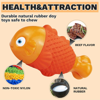 WinTour Indestructible Dog Toys for Aggressive Chewers, Tough Chew Toys for Medium & Large Breeds, Squeaky and Durable Chewers for Large Dogs