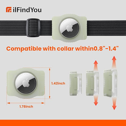 Waterproof AirTag Dog Collar Holder for Apple AirTag QR Code