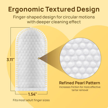 HICC PET Teeth Cleaning Wipes for Dogs & Cats, Remove Bad Breath by Removing Plaque and Tartar Buildup No-Rinse Dog Finger Toothbrush, Disposable Gentle Cleaning & Gum Care Pet Wipes, 100 Counts