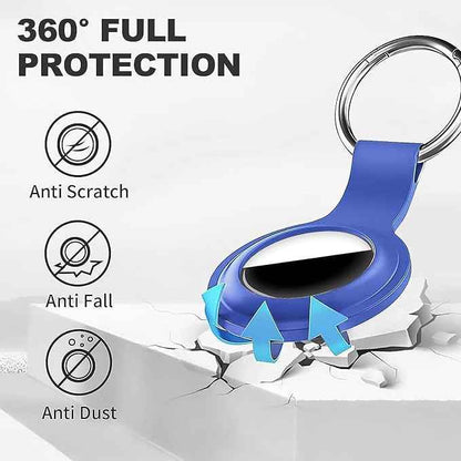 Case for AirTag 2nd Gen (2026) & 1st Gen, Silicone Holder Keychain Key Ring, Protective Cover for Apple for Air Tags, GPS Finder Accessories for Bags, Pets, Kids, Luggage, Sky Blue