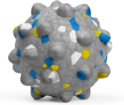 2.36'' Dog Balls for Dogs Aggressive Chewers Indestructible Tennis Durable Bouncy Interactive Dog Toy Balls for Fetch Game Floating Training(Grey Medium)