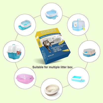 Bolux Flushable Cat Litter, Low Tracking Clumping Tofu Cat Litter,Odor Control Cat Litter Unscented and Zero Dust Natural Formula