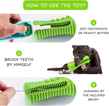 Dog Toys for Aggressive Chewers Large Medium Breed, Indestructible Dog Toothbrush Chew Toys, Squeaky Interactive Tough Extremely Durable, Dogs Toys to Keep Them Busy