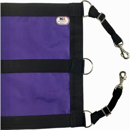 Majestic Ally 1200D 29"x19" Horse Stall Guard with Replaceable and Adjustable Length Straps and Replaceable Hardware (Purple Black)