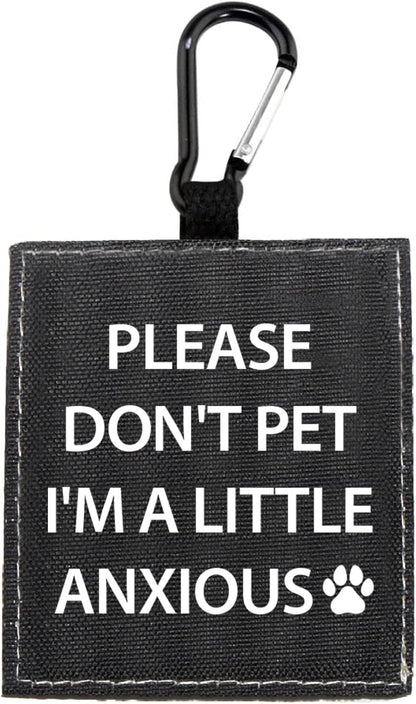 Funny Dog Leash Sleeve Please Don't Pet I'm a Little Anxious Pet Leash Wrap Wrap Alert Hanging ID Patch Tag (Little Anxious-Tag)