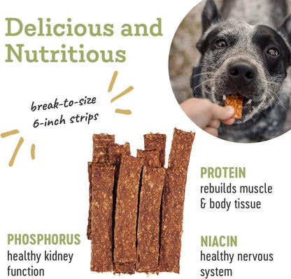 Farm Hounds - Turkey Strips - Premium Natural Jerky for Dogs - from 100% Humanely Raised Turkey - Break-to-Size - Great for Training & Treats - No Added Fillers - Made in USA - 4.5 oz - 2 Pack