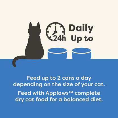 Applaws Natural Wet Kitten Food in Broth, Limited Ingredient Canned Wet Kitten Food, No Additives, Made with Natural Ingredients, Tuna Fillet & Salmon in Broth (24 x 2.47oz Cans)