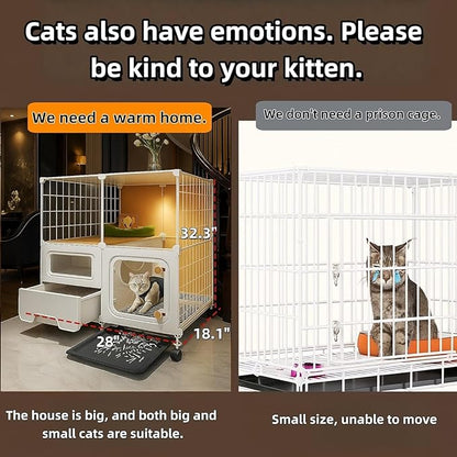 Cat Cage (28″(L) x18″(W) x34″(H))