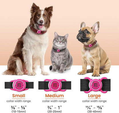 Waterproof AirTag Dog Collar Holder for Apple AirTag QR Code