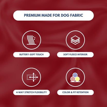 Spark Paws Dog Hoodie – Premium Dog Sweater for Small, Medium, and Large Dogs | Warm Outfits for French Bulldogs, Pitbull, Puppy, Winter Jacket Alternative - Burgundy - 2XL