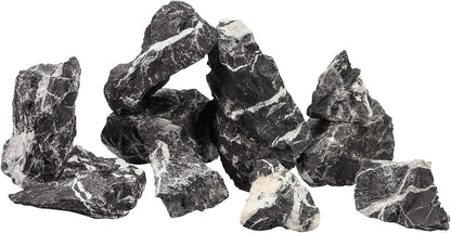 LANDEN Natural Tonwa Stones Slate Stones for Aquariums Terrariums, Paludarium,Vivariums, Reptile and Amphibian Enclosures (17lbs, 2 to 8 inches)