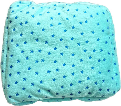 WOWOWMEOW Guinea Pig Cave Bed Small Animals Warm Cage Hanging Bed for Rat, Chinchilla, Hedgehog, Rabbit (L, Star-Blue)