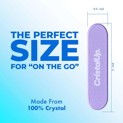 Crystal Nail File 1.6 in, Mini Glass File Ideal for Wallet, Durable, Gentle on Nails, Perfect for Travel, Home, Office and On the Go, Compact for Quick Touch Ups