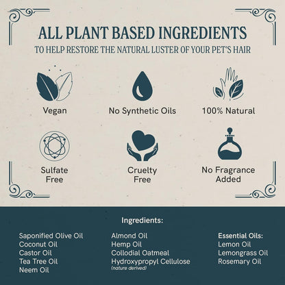 JR Liggett’s Natural Liquid Small Animal Shampoo for Sensitive Skin - 100% Detergent Free, Non-GMO & Biodegradable - Tear-Free, Hypoallergenic Formula Soothes Dry Itchy Skin - 8.45 fl oz