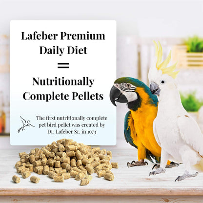 LAFEBER'S Premium Daily Diet Pellets Pet Bird Food, Made with Non-GMO and Human-Grade Ingredients, for Macaws and Cockatoos, 25 lb