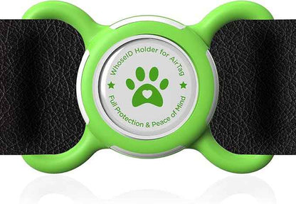 Airtag Dog Collar Holder, Durable & Lightweight Airtag Case, Slide-on Waterproof Protective Air Tag Holder for Dog Collar - for Dogs and Cats (Green, Large)