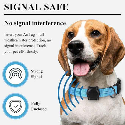 Compatible with Airtag Dog Collar Holder|IP68 Waterproof Airtag Case for 5/8'-1" Width Collars|Adjustable Metal Screw Airtag Holder|Perfect for Pet Tracking