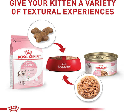 Royal Canin Feline Health Nutrition Kitten Thin Slices in Gravy Canned Cat Food, 3 oz can (6-pack)