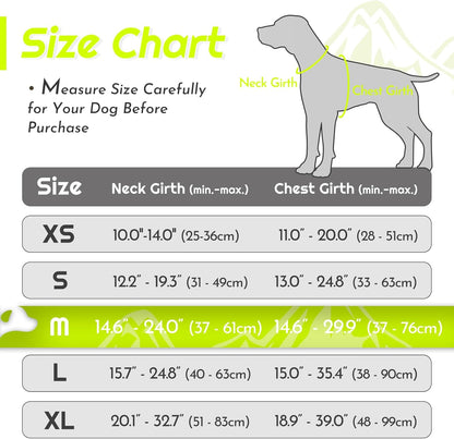 Eagloo Dog Harness Medium Sized Dog, No Pull Service Vest with Reflective Strips and Control Handle, Adjustable and Comfortable for Walking, No Choke Pet Harness with 2 Metal Rings, Green, M