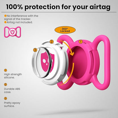 Waterproof AirTag Dog Collar Holder for Apple AirTag QR Code