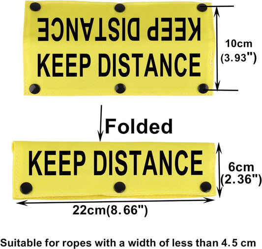 Funny Dog Leash Sleeve Keep Distance Dog Leash Wrap Sleeve Pet Birthday Gift (Keep Distance YE Sleeve)