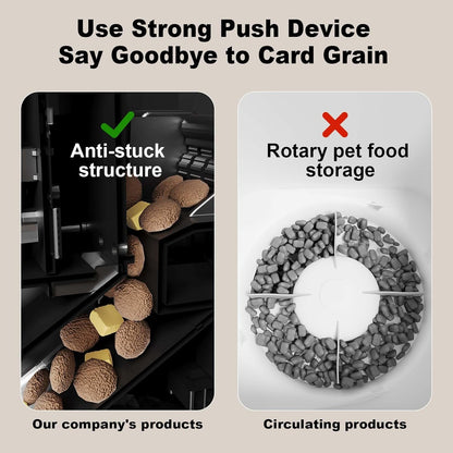 3-Cat Automatic Pet Feeder, 6L WiFi Cat Food Dispenser with APP Control, 1-10 Meal Programmable, Voice Recorder, Smart Alerts, Stainless Steel Bowls for Cats and Small Dogs (Black)