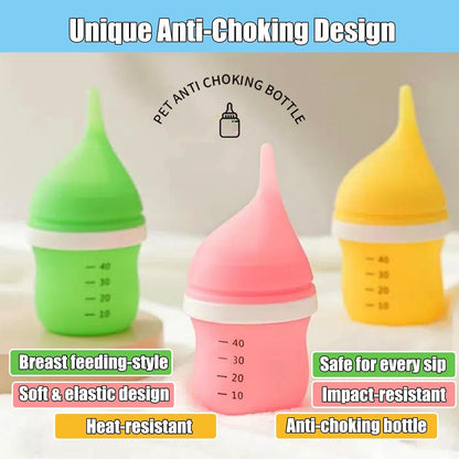 Kitten Bottles for Nursing,Puppy Bottles for Nursing Puppy Milk, Anti-Choking Puppy Feeder Design, 2 Extra Replaceable Silicone Nipples for Convenient Replacement (Green)