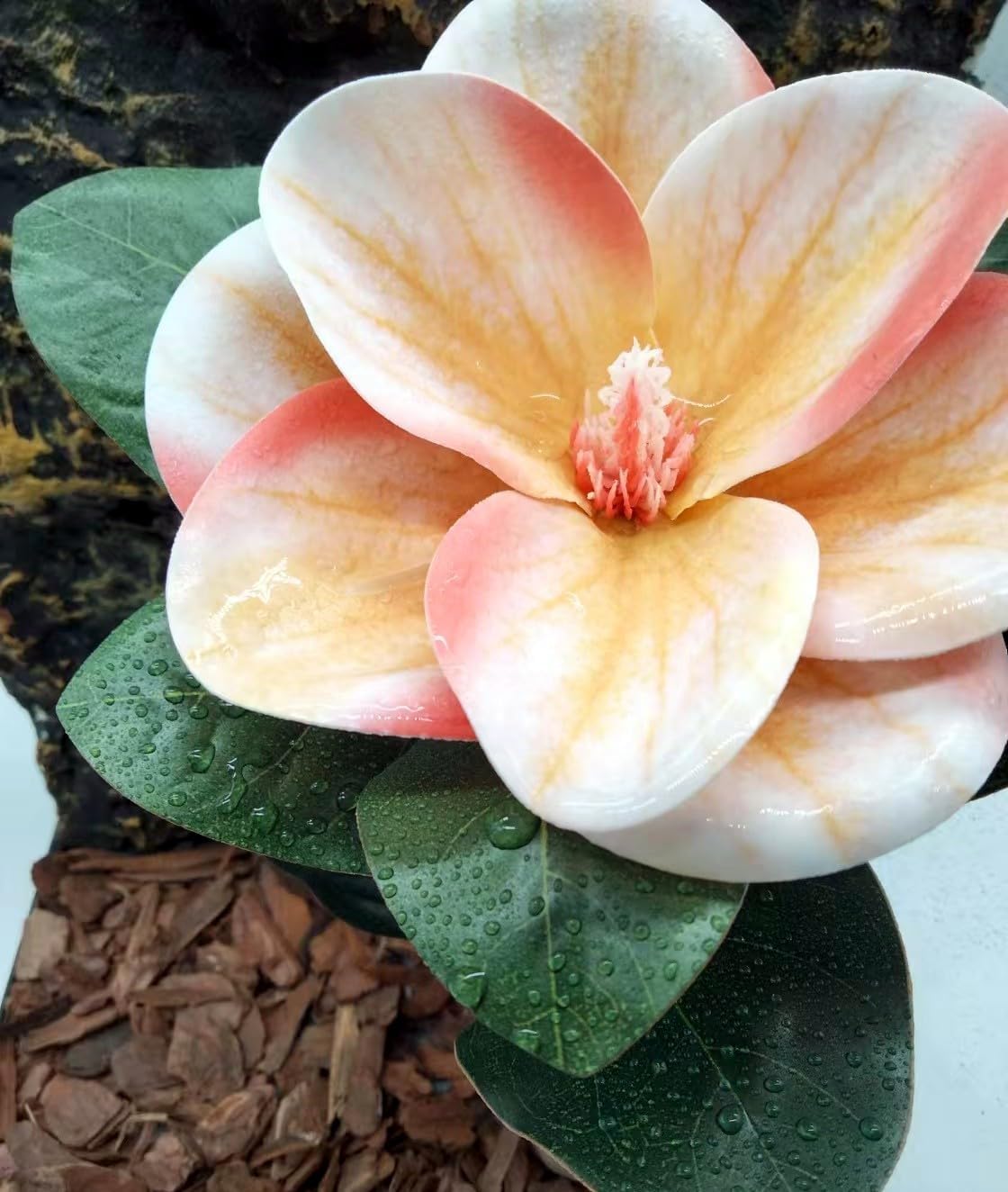 Reptile Plants Terrarium Reptile Tank Decorations for Bearded Dragon Lizard Snake Geckos Chameleon Amphibian Habitat Terrarium Decor (Pink)