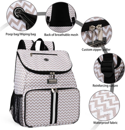 BAGLHER丨Dog Travel Bag, Airline Approved Pet Supplies Backpack, Dog Travel Backpack with 2 Silicone Collapsible Bowls and 2 Food Baskets - Pawvie