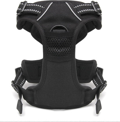 TRUE LOVE Truelove Adjustable No-Pull Dog Harness Reflective Pup Vest Harnesses Comfortable Control Brilliant Colors TLH5651(Black,L)