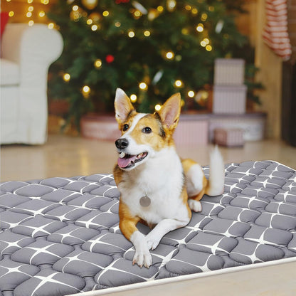 Bubble bear Dog Crate Mat - Ultra Soft, Washable & Anti-Slip Kennel Pad for Small/Medium/Large Dogs, Dark-Hued to Hide Stains (48"x30")