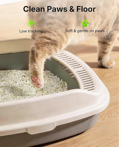 PETKIT Tofu Cat Litter, Superior Clumping Flushable, 100% Natural Ingredients Plant Cat Litter, Urine pH Detection Tofu Litter, Dust-Free,Low Tracking and Odor Control