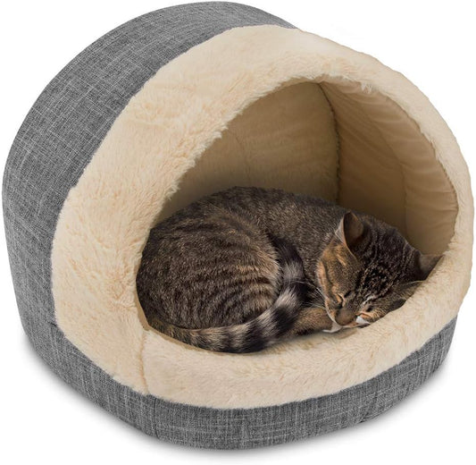 Best Pet Supplies Cozy Cat Cave by - Gray, 17 x 15 x 14