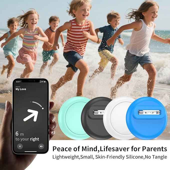 for AirTag Holder for Kids, Compatible with Apple AirTag 1 & 2nd Gen, 4-Pack Waterproof Hidden Air Tagholder with Safety Pin Discreet Toddler Airtag Clip for Clothing, Backpack & Dog Collar