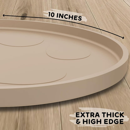 Dog Food Mat Round 10" - Raised Edges Dogs Mat for Food and Water Prevent Spill, Waterproof Cat Food Mats Protect Floors, Easy Clean Dog Bowl Mats for Food and Water, Silicone Pet Feeding Placemats